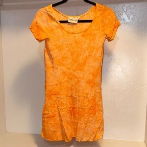 CIMARRS Orange Tie-Dye Mini Dress